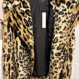 Sanctuary Leopard Print Faux Fur Jacket